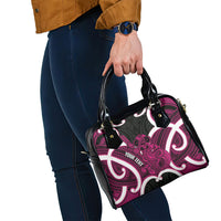 Mawhero Aotearoa Atua Tumatauenga Personalised Shoulder Handbag Maori God Of War Tiki With Taiaha LT14 - Polynesian Pride