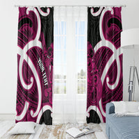 Mawhero Aotearoa Atua Tumatauenga Personalised Window Curtain Maori God Of War Tiki With Taiaha LT14 - Polynesian Pride