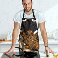 Karaka Aotearoa Atua Tumatauenga Personalised Apron Maori God Of War Tiki With Taiaha LT14 - Polynesian Pride