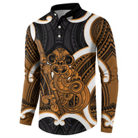 Karaka Aotearoa Atua Tumatauenga Personalised Button Sweatshirt Maori God Of War Tiki With Taiaha LT14 - Polynesian Pride