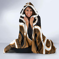 Karaka Aotearoa Atua Tumatauenga Personalised Hooded Blanket Maori God Of War Tiki With Taiaha LT14 - Polynesian Pride