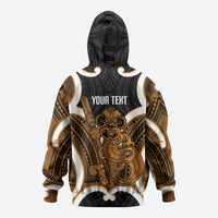 Karaka Aotearoa Atua Tumatauenga Personalised Hoodie Maori God Of War Tiki With Taiaha LT14 - Polynesian Pride