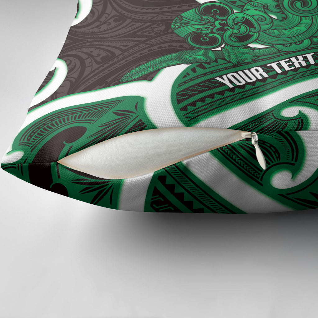 Kakariki Aotearoa Atua Tumatauenga Personalised Pillow Cover Maori God Of War Tiki With Taiaha LT14 - Polynesian Pride