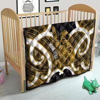 Kowhai Aotearoa Atua Tumatauenga Personalised Quilt Maori God Of War Tiki With Taiaha LT14 - Polynesian Pride