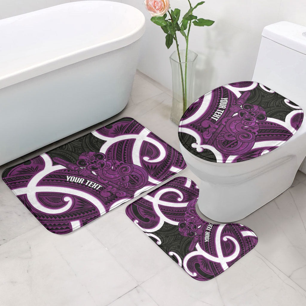 Waiporoporo Aotearoa Atua Tumatauenga Personalised Bathroom Set Maori God Of War Tiki With Taiaha LT14 - Polynesian Pride