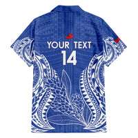 Custom Manu Samoa Rugby 2024 Family Matching Off The Shoulder Long Sleeve Dress and Hawaiian Shirt Go Champions Samoan Tattoo LT14 - Polynesian Pride