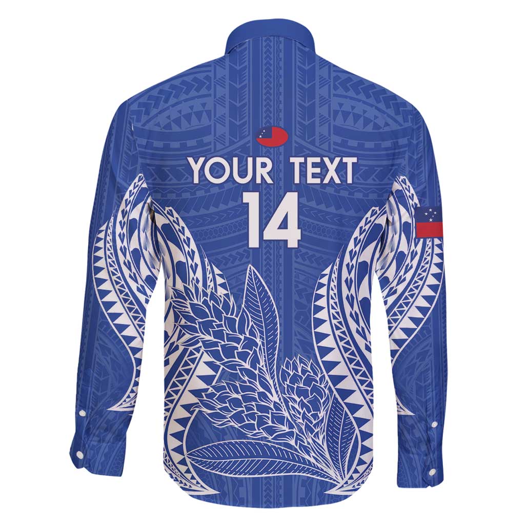 Custom Manu Samoa Rugby 2024 Family Matching Off Shoulder Maxi Dress and Hawaiian Shirt Go Champions Samoan Tattoo LT14 - Polynesian Pride
