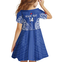 Custom Manu Samoa Rugby 2024 Family Matching Off Shoulder Short Dress and Hawaiian Shirt Go Champions Samoan Tattoo LT14 - Polynesian Pride