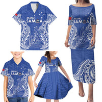 Custom Manu Samoa Rugby 2024 Family Matching Puletasi and Hawaiian Shirt Go Champions Samoan Tattoo LT14 - Polynesian Pride