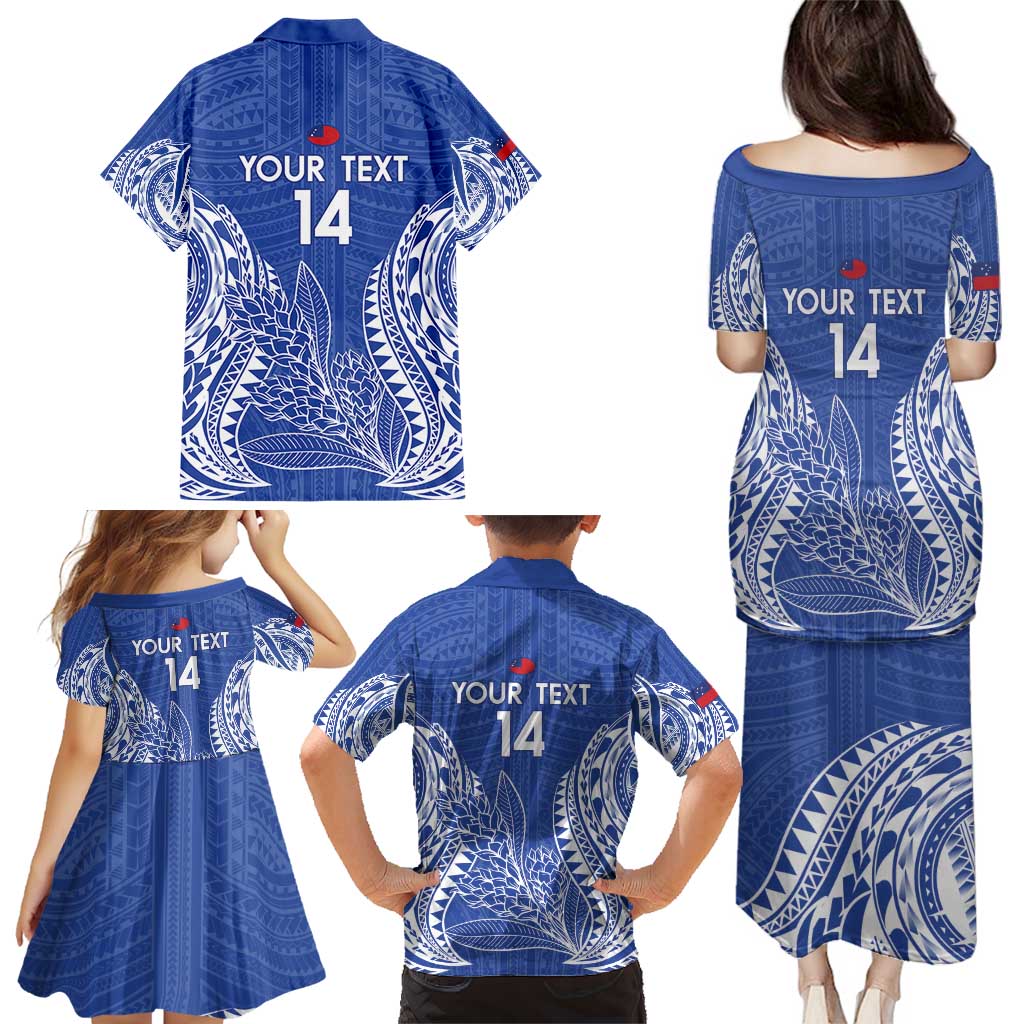 Custom Manu Samoa Rugby 2024 Family Matching Puletasi and Hawaiian Shirt Go Champions Samoan Tattoo LT14 - Polynesian Pride