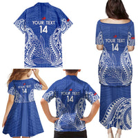 Custom Manu Samoa Rugby 2024 Family Matching Puletasi and Hawaiian Shirt Go Champions Samoan Tattoo LT14 - Polynesian Pride