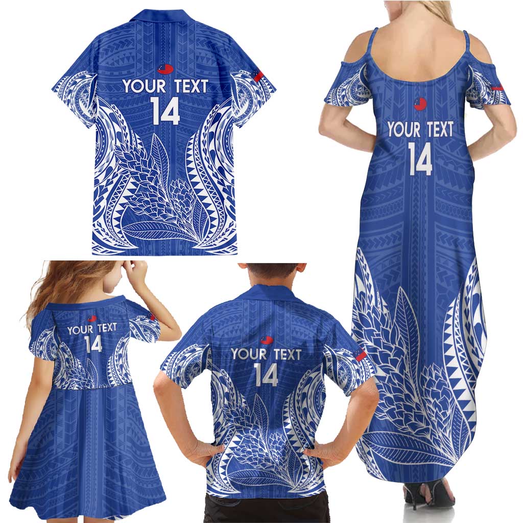 Custom Manu Samoa Rugby 2024 Family Matching Summer Maxi Dress and Hawaiian Shirt Go Champions Samoan Tattoo LT14 - Polynesian Pride