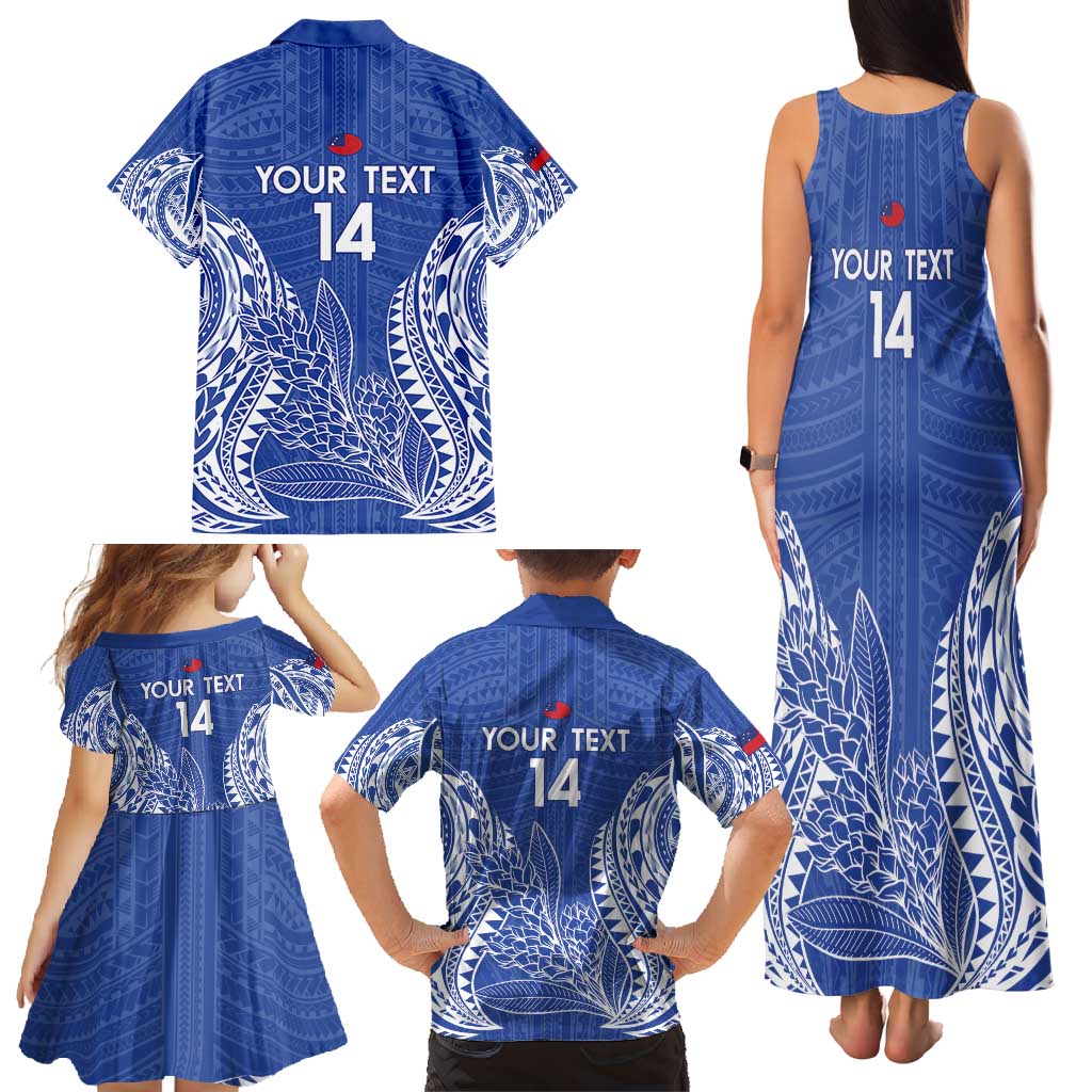 Custom Manu Samoa Rugby 2024 Family Matching Tank Maxi Dress and Hawaiian Shirt Go Champions Samoan Tattoo LT14 - Polynesian Pride