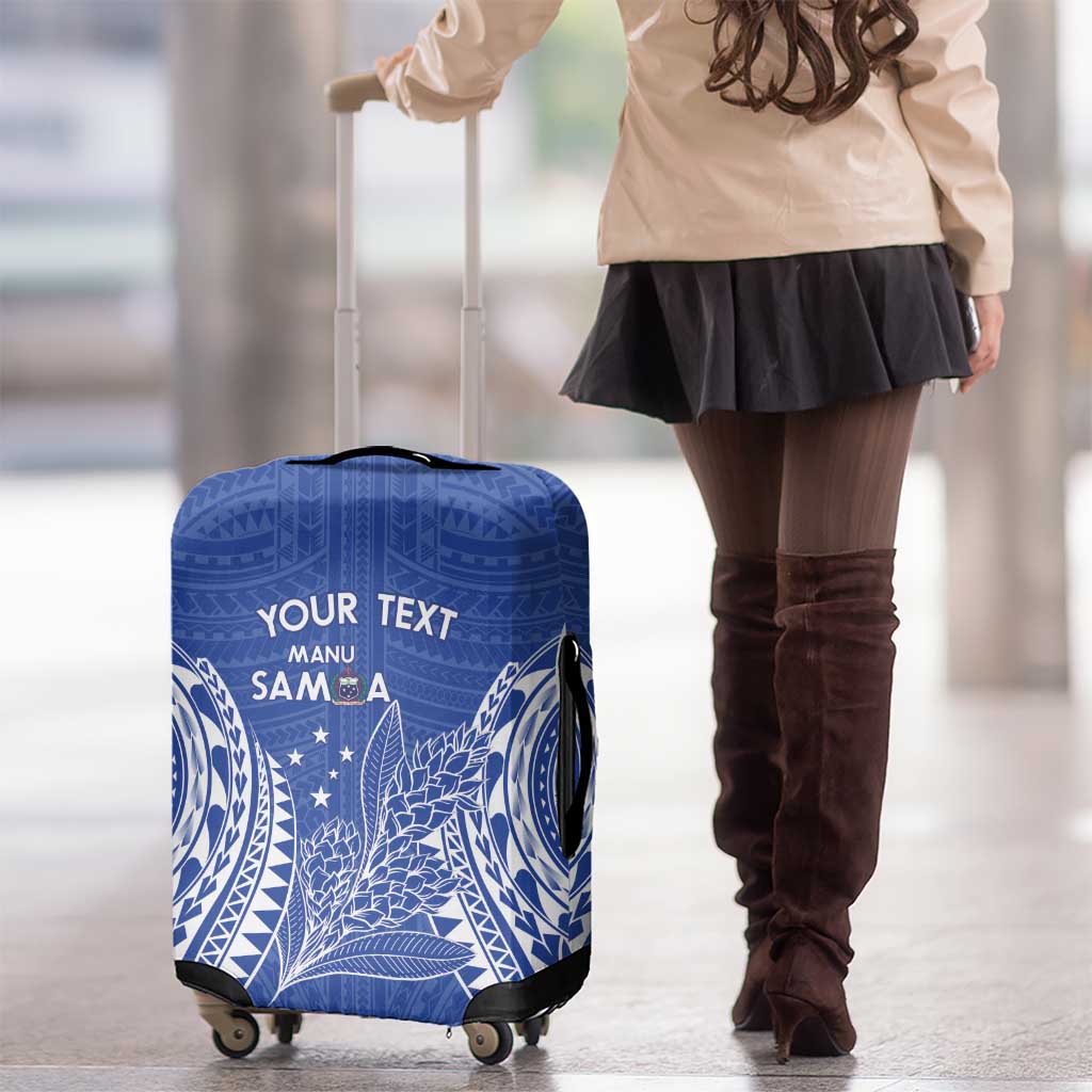 Custom Manu Samoa Rugby 2024 Luggage Cover Go Champions Samoan Tattoo