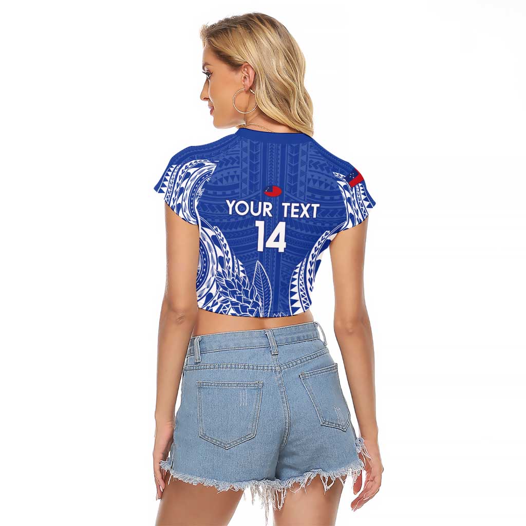 Custom Manu Samoa Rugby 2024 Raglan Cropped T Shirt Go Champions Samoan Tattoo