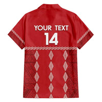 Custom Tonga Rugby 2024 Family Matching Long Sleeve Bodycon Dress and Hawaiian Shirt Go Champions Ikale Tahi Ngatu Pattern LT14 - Polynesian Pride