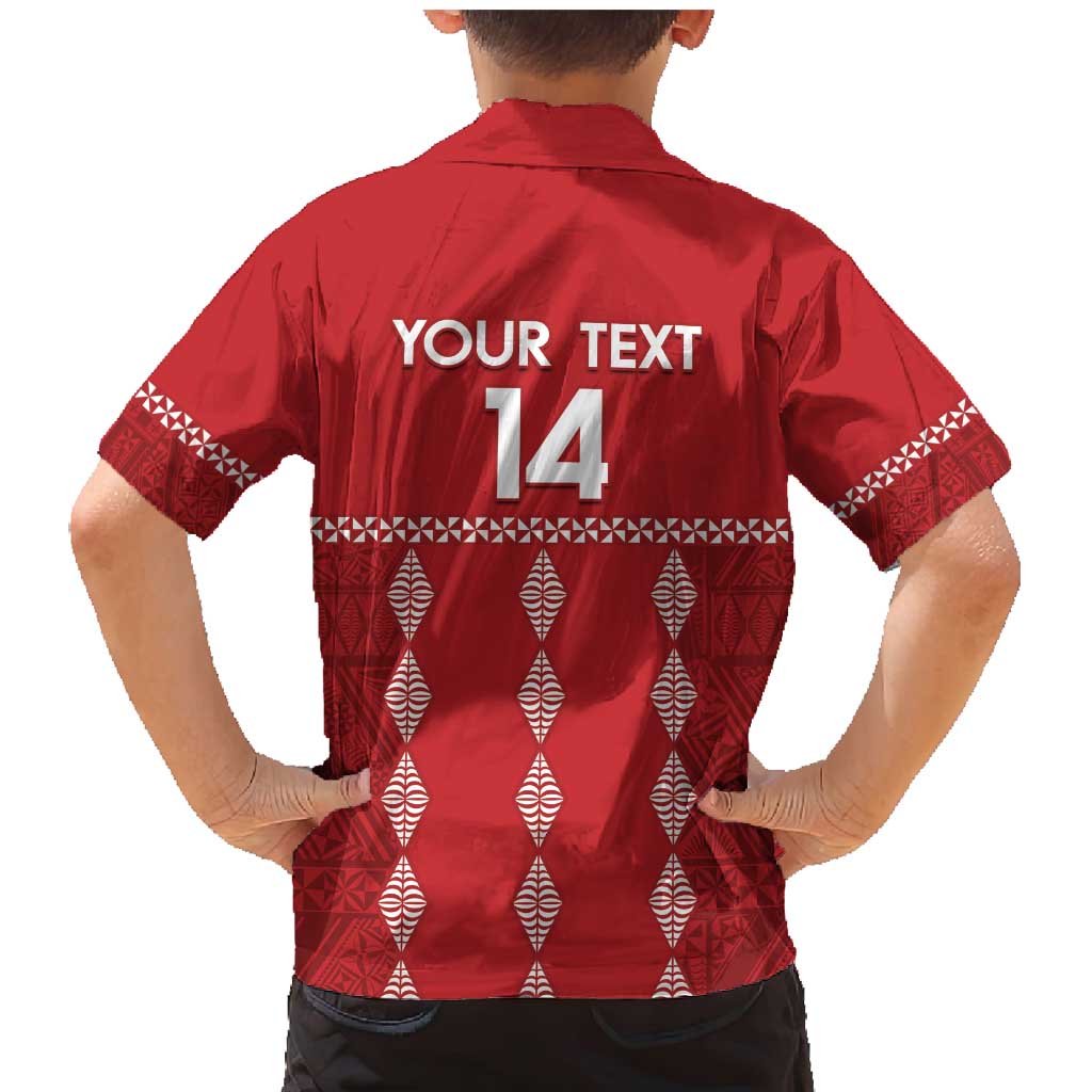 Custom Tonga Rugby 2024 Family Matching Mermaid Dress and Hawaiian Shirt Go Champions Ikale Tahi Ngatu Pattern LT14 - Polynesian Pride
