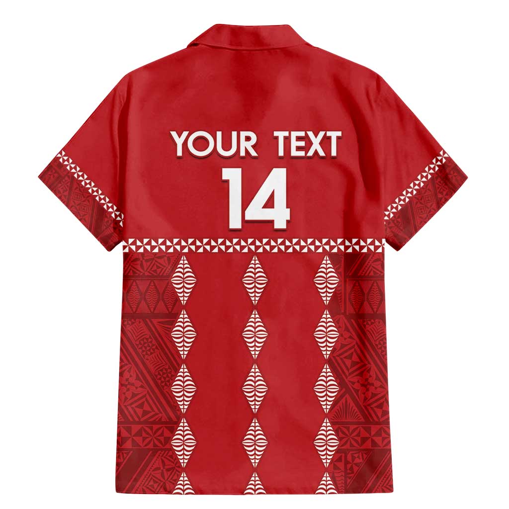 Custom Tonga Rugby 2024 Family Matching Mermaid Dress and Hawaiian Shirt Go Champions Ikale Tahi Ngatu Pattern LT14 - Polynesian Pride