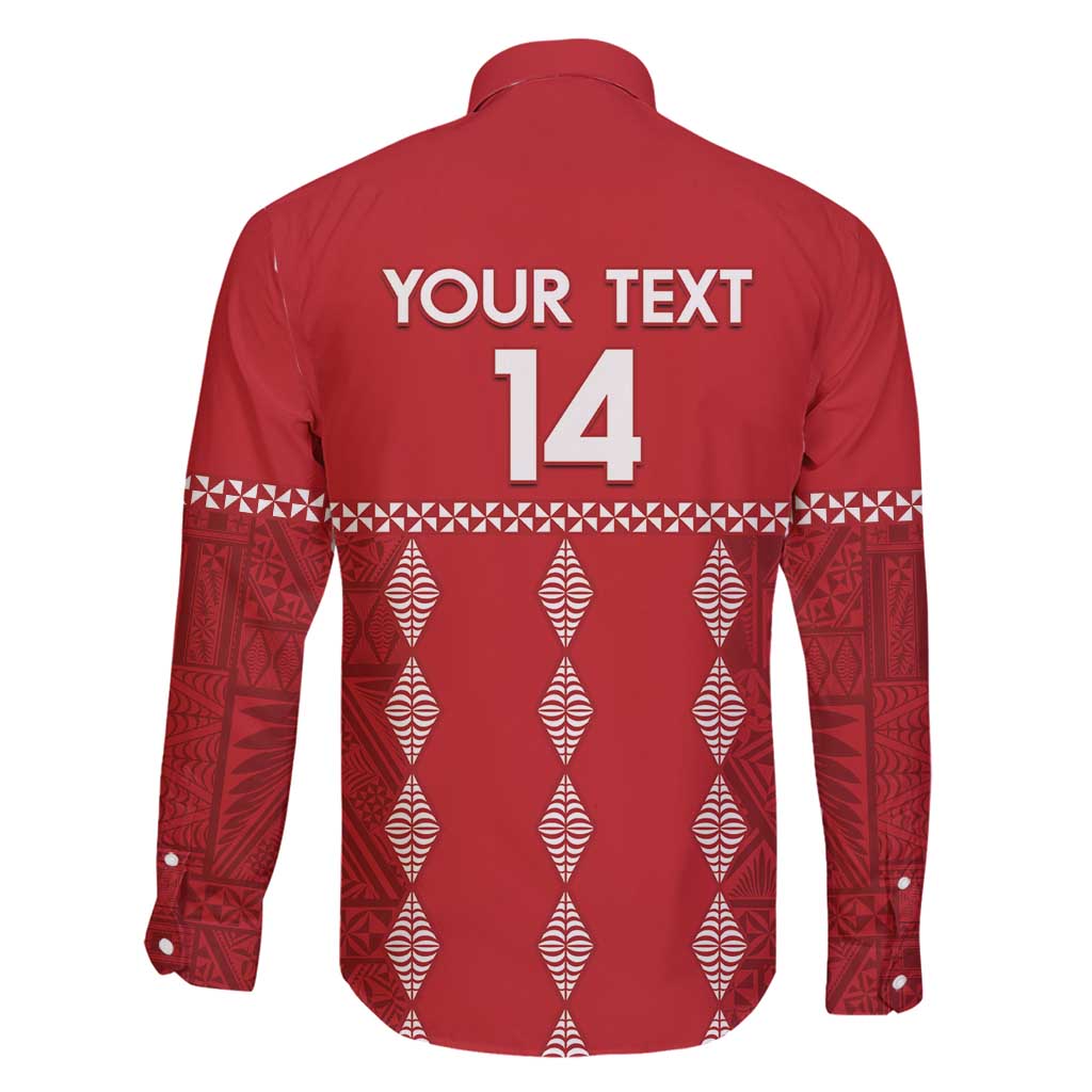 Custom Tonga Rugby 2024 Family Matching Off Shoulder Maxi Dress and Hawaiian Shirt Go Champions Ikale Tahi Ngatu Pattern LT14 - Polynesian Pride