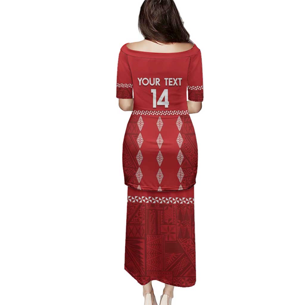 Custom Tonga Rugby 2024 Family Matching Puletasi and Hawaiian Shirt Go Champions Ikale Tahi Ngatu Pattern LT14 - Polynesian Pride