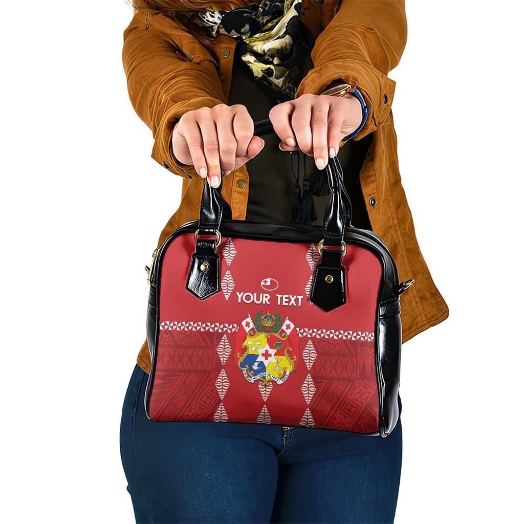 Custom Tonga Rugby 2024 Shoulder Handbag Go Champions Ikale Tahi Ngatu Pattern