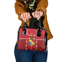 Custom Tonga Rugby 2024 Shoulder Handbag Go Champions Ikale Tahi Ngatu Pattern