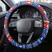 Samoa Christmas Steering Wheel Cover Samoan Coat Of Arms Manuia Le Kirisimas