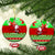 Personalised Hawaii Christmas Ceramic Ornament Mele Kalikimaka Hawaiian Santa Tropical Vibes LT14 Red - Polynesian Pride