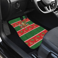 Hawaii Christmas Mele Kalikimaka Car Mats Aloha Turtle Santa With Ukulele LT14 - Polynesian Pride
