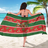 Hawaii Christmas Mele Kalikimaka Sarong Aloha Turtle Santa With Ukulele LT14 - Polynesian Pride