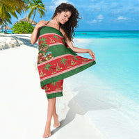 Hawaii Christmas Mele Kalikimaka Sarong Aloha Turtle Santa With Ukulele LT14 - Polynesian Pride
