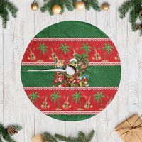 Hawaii Christmas Mele Kalikimaka Tree Skirt Aloha Turtle Santa With Ukulele LT14 Casual Red - Polynesian Pride