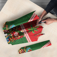 Hawaii Christmas Mele Kalikimaka Umbrella Aloha Turtle Santa With Ukulele LT14 - Polynesian Pride