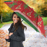 Hawaii Christmas Mele Kalikimaka Umbrella Aloha Turtle Santa With Ukulele LT14 - Polynesian Pride