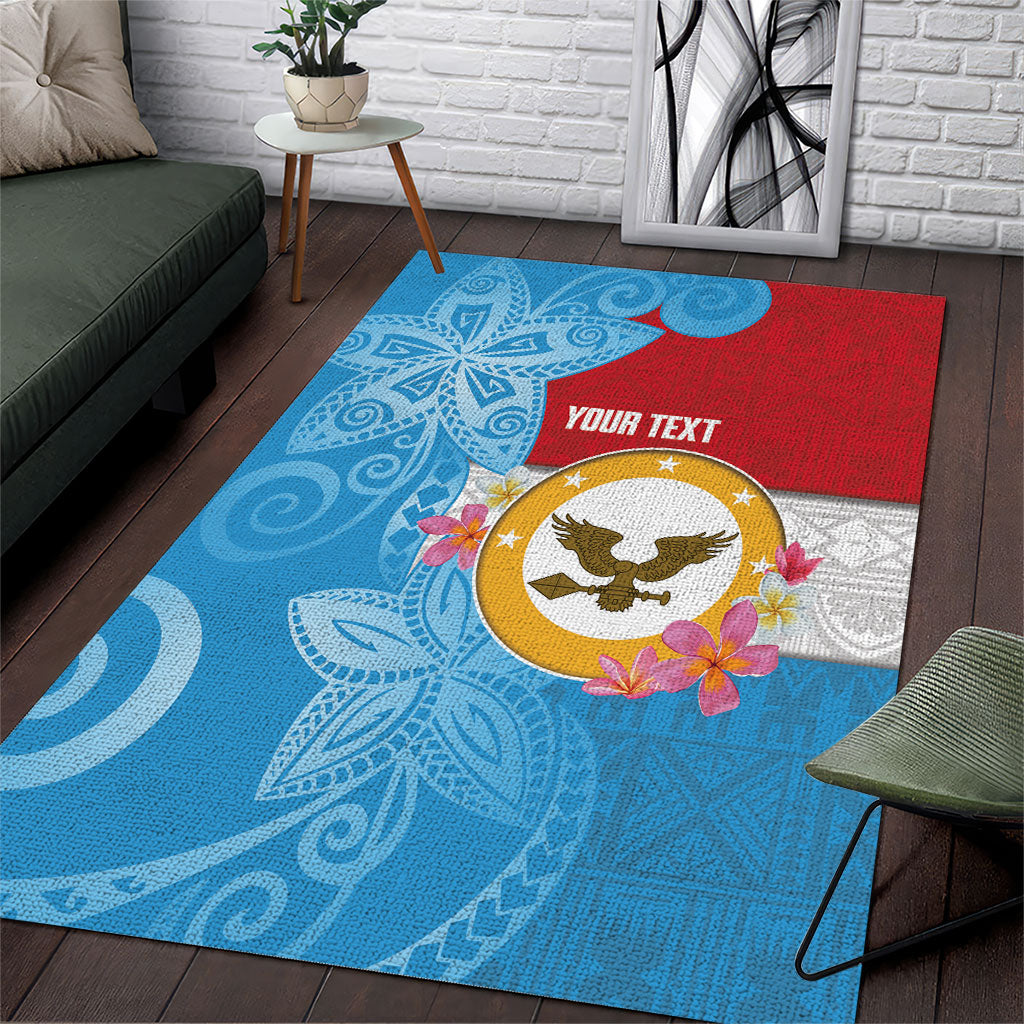 Personalised Malaita Province Day Area Rug Solomon Islands Maramapaina Flag Color LT14 Blue - Polynesian Pride