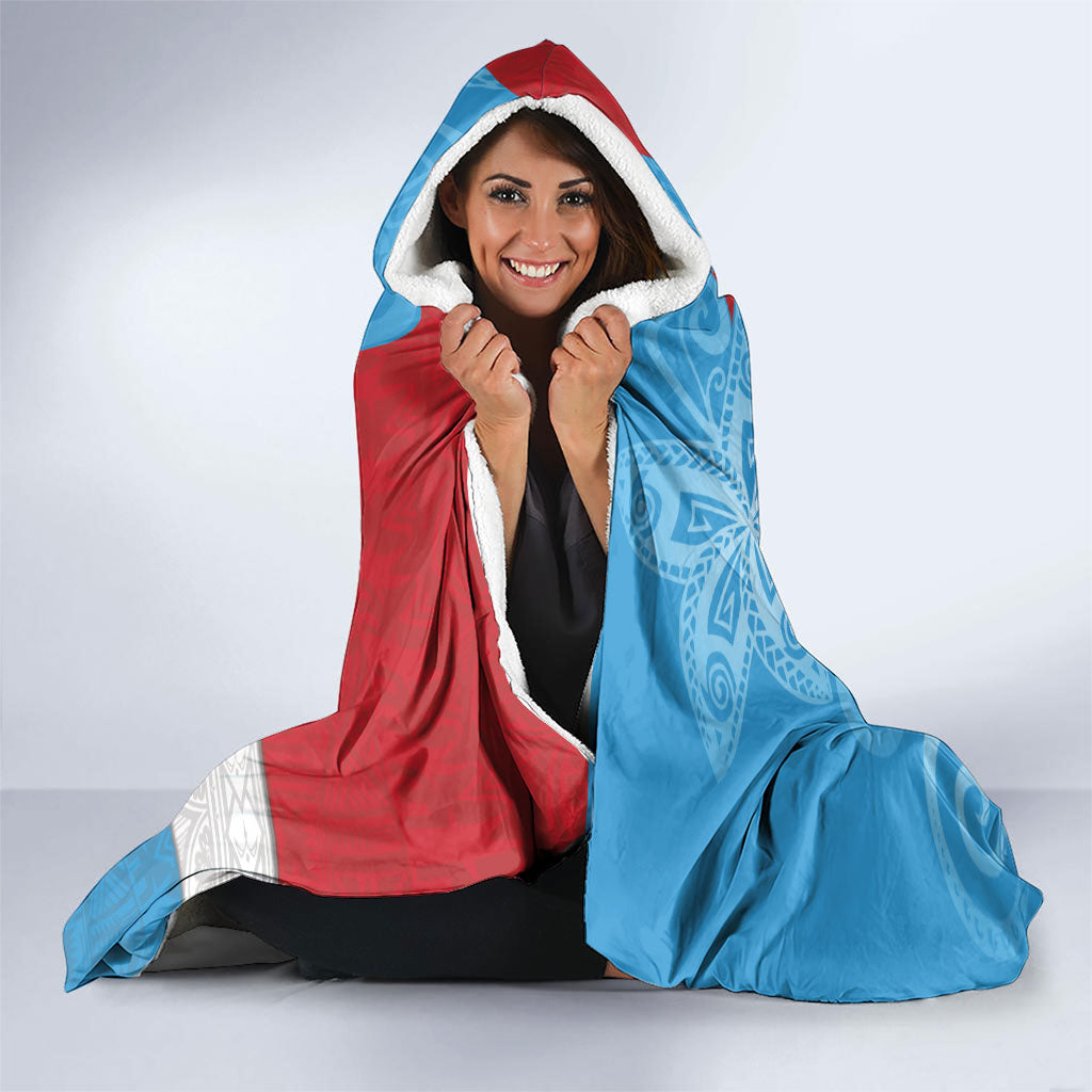 Personalised Malaita Province Day Hooded Blanket Solomon Islands Maramapaina Flag Color LT14 - Polynesian Pride