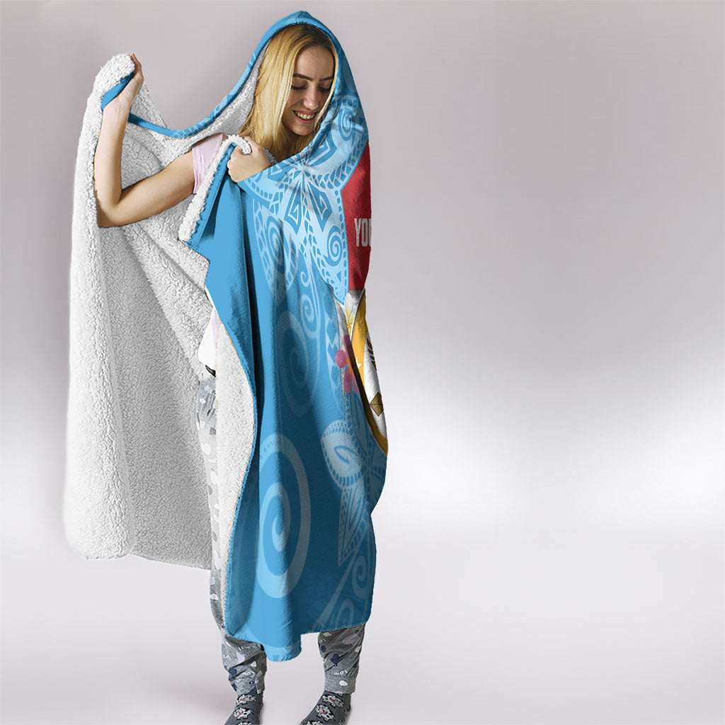 Personalised Malaita Province Day Hooded Blanket Solomon Islands Maramapaina Flag Color LT14 - Polynesian Pride