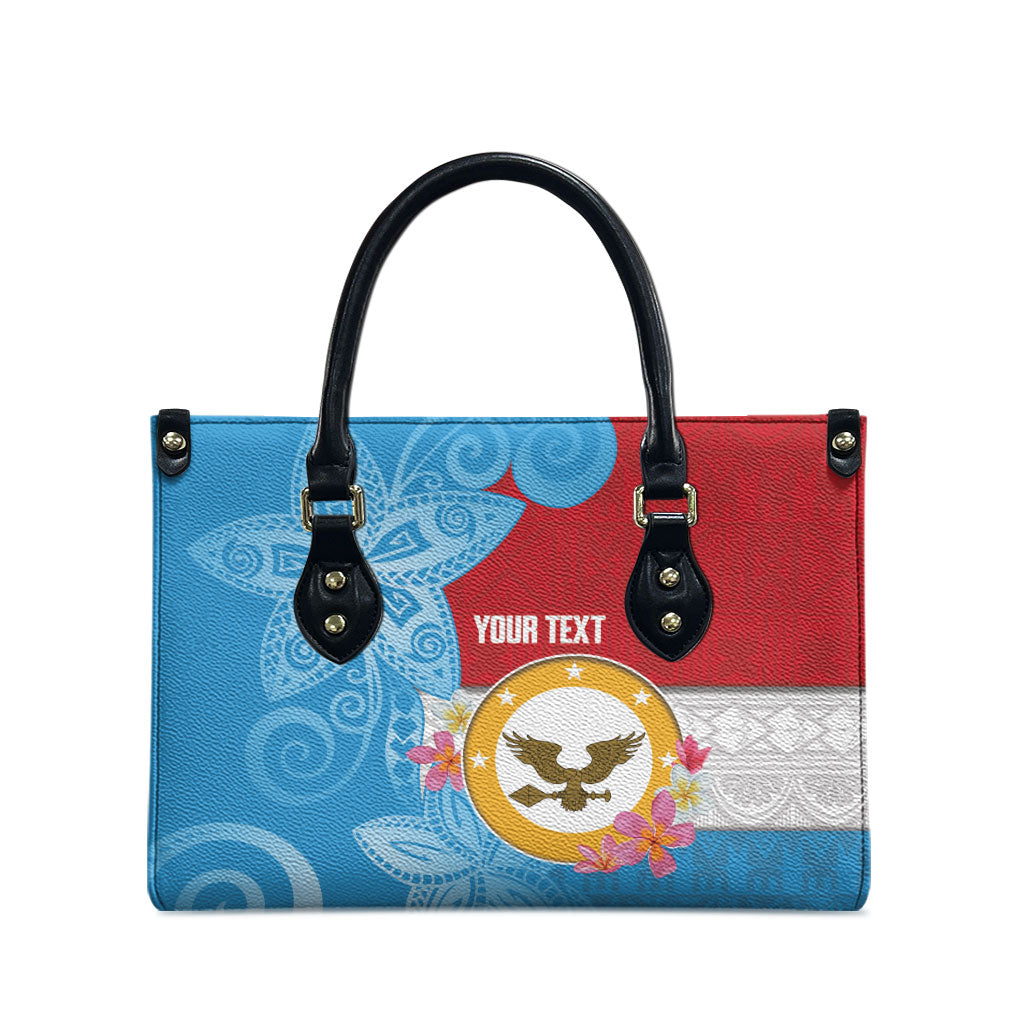 Personalised Malaita Province Day Leather Bag Solomon Islands Maramapaina Flag Color LT14 - Polynesian Pride