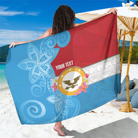 Personalised Malaita Province Day Sarong Solomon Islands Maramapaina Flag Color LT14 One Size 44 x 66 inches Blue - Polynesian Pride