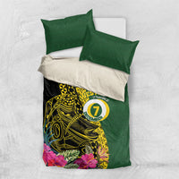 Western Province Day Bedding Set Wes Provins Nguzunguzu Symbol LT14 US Twin 172cm x 218cm Green - Polynesian Pride