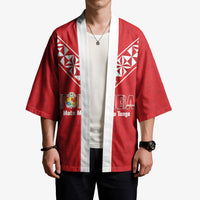 Mate Maa Tonga Rugby Custom Kimono 2026 Tongan Ngatu Pattern Red LT14 - Polynesian Pride