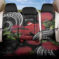 Personalized Mele Kalikimaka Hawaii Back Car Seat Cover I'iwi Bird With Ohia Lehua - Black Color LT14 One Size Black - Polynesian Pride
