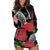 Personalized Mele Kalikimaka Hawaii Hoodie Dress I'iwi Bird With Ohia Lehua - Black Color