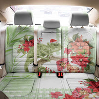 Pastel Green Hawaii Chameleon Christmas Back Car Seat Cover Mele Kalikimaka Kakau - Watercolor LT14 - Polynesian Pride