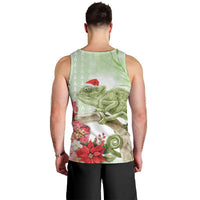 Pastel Green Hawaii Chameleon Christmas Men Tank Top Mele Kalikimaka Kakau - Watercolor LT14 - Polynesian Pride