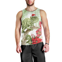 Pastel Green Hawaii Chameleon Christmas Men Tank Top Mele Kalikimaka Kakau - Watercolor LT14 - Polynesian Pride
