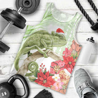 Pastel Green Hawaii Chameleon Christmas Men Tank Top Mele Kalikimaka Kakau - Watercolor LT14 - Polynesian Pride