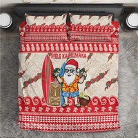 Hawaii Christmas Six Seven Bedding Set Mele Kalikimaka Funny Santa 67 Gen Alpha Slang LT14 Red - Polynesian Pride