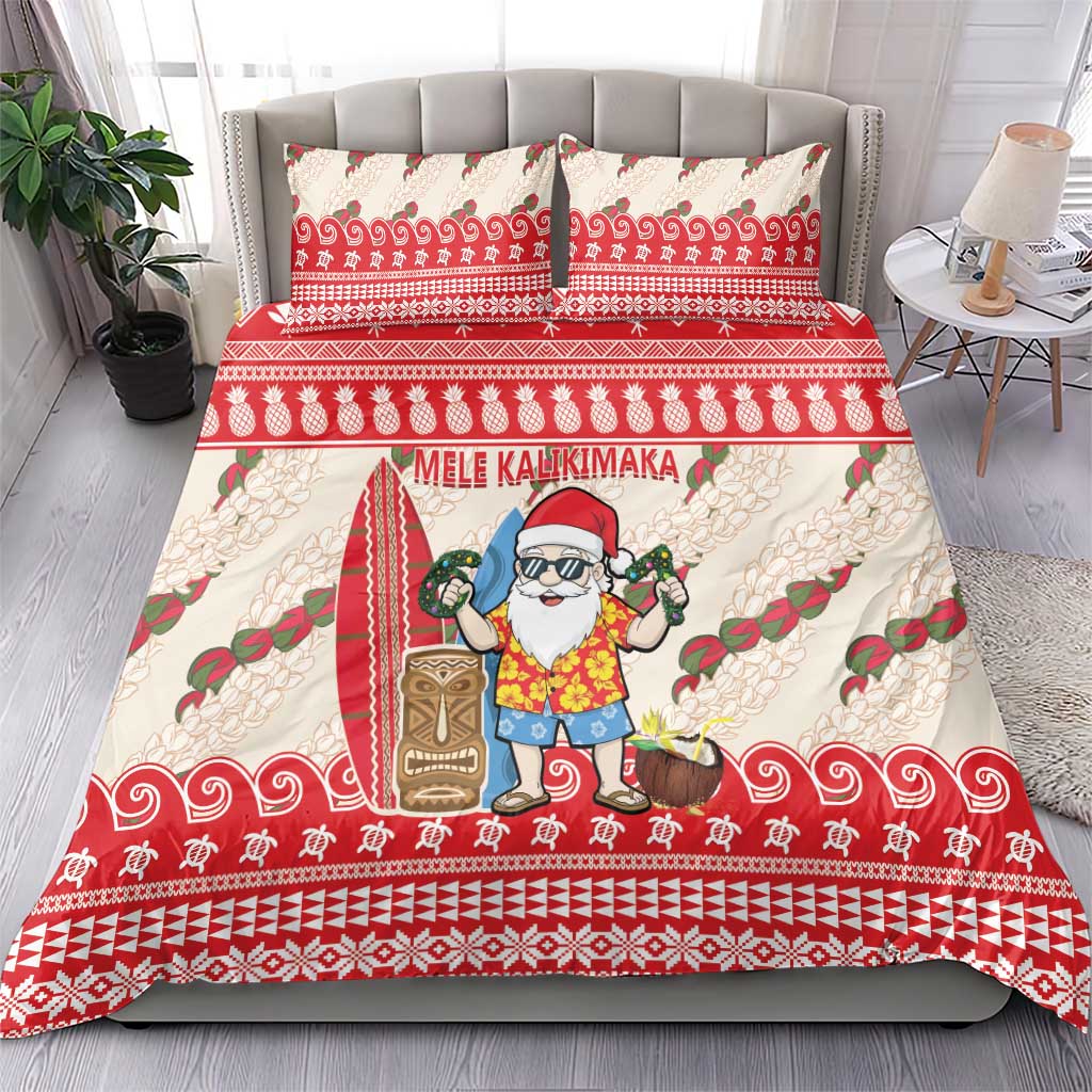 Hawaii Christmas Six Seven Bedding Set Mele Kalikimaka Funny Santa 67 Gen Alpha Slang LT14 - Polynesian Pride