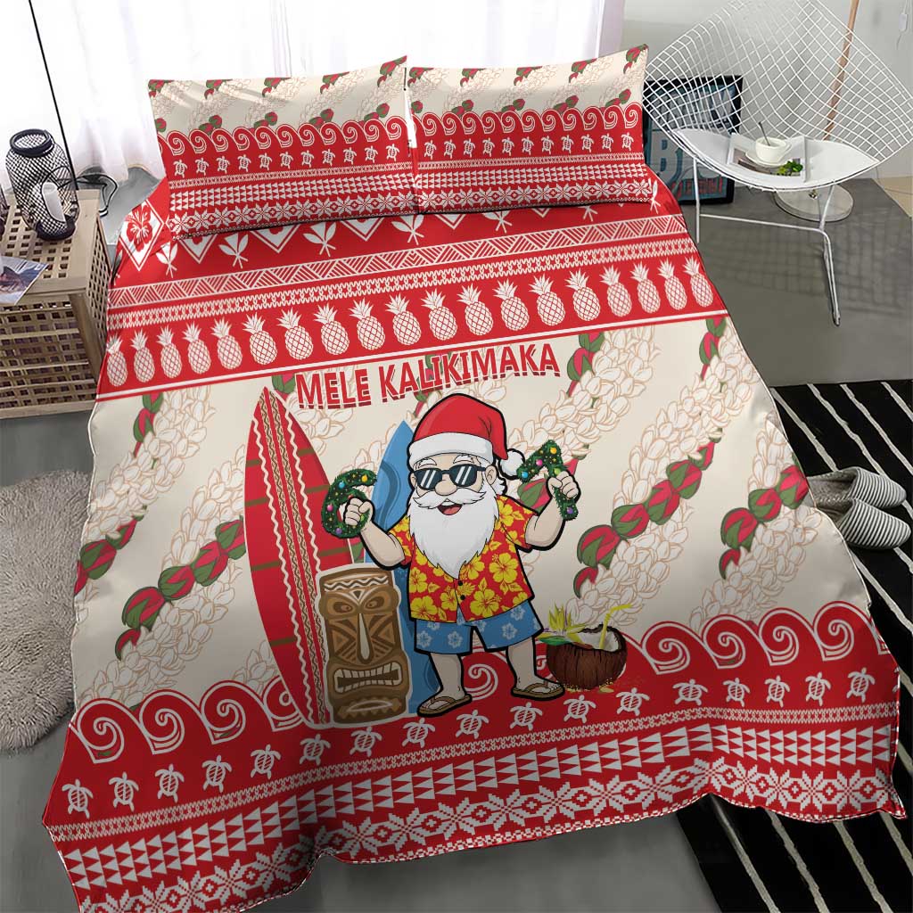 Hawaii Christmas Six Seven Bedding Set Mele Kalikimaka Funny Santa 67 Gen Alpha Slang LT14 - Polynesian Pride